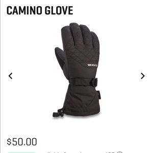 Black Dakine Camino snow gloves + liners